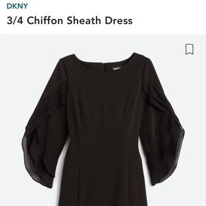 Stitch fix DKNY black chiffon dress- NEW